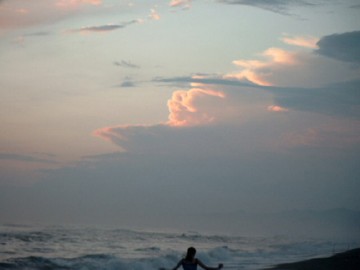 Abendwolken am Meer